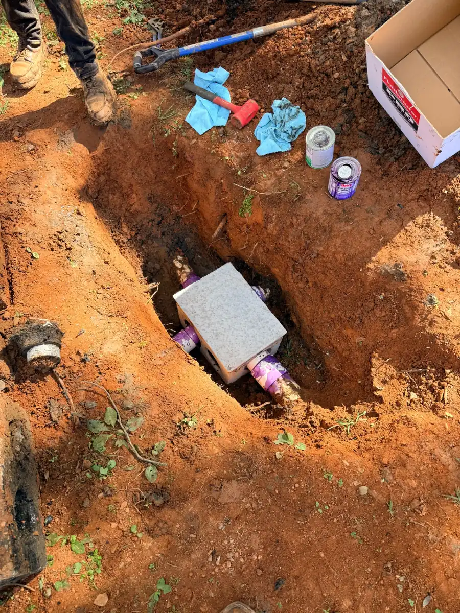 New distribution box set during a D-box repair in Vale, NC